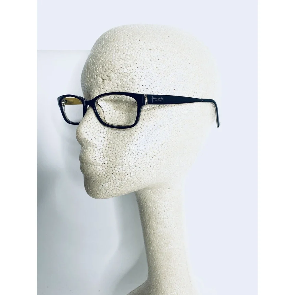 Kate Spade NY Black Leopard Cat Eye Rectangular Glasses Leanne 51 16 135